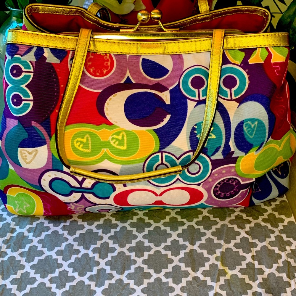 Coach Pop-Art Tri-Section Satchel.